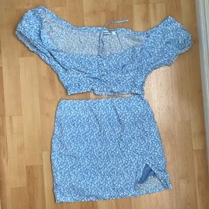 Blue floral Matching Set